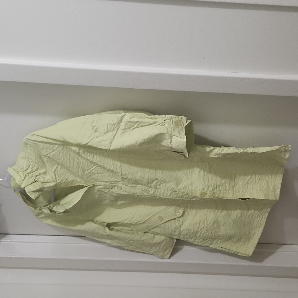 Vintage Multiples Lime Color Trench Coat / Jacket… - image 2